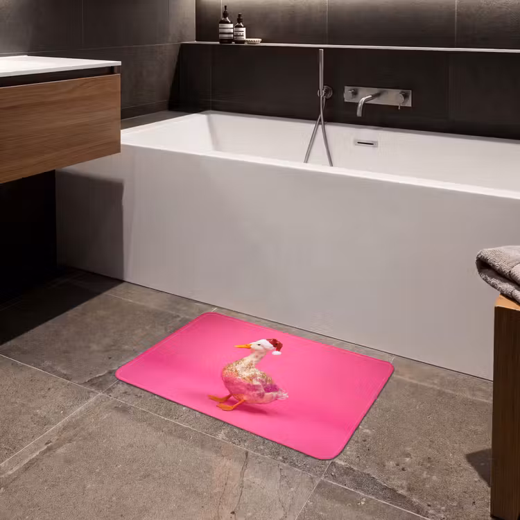 Badmat - Vogel - Kerst - Roze — 4