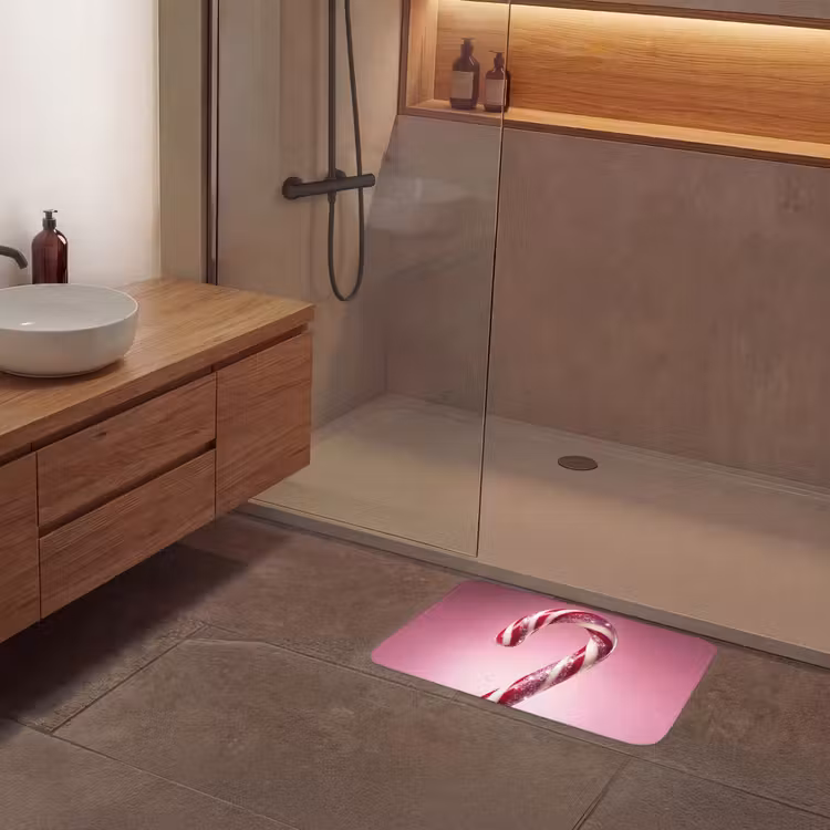 Badmat - Zuurstok - Glinsterend - Roze — 6