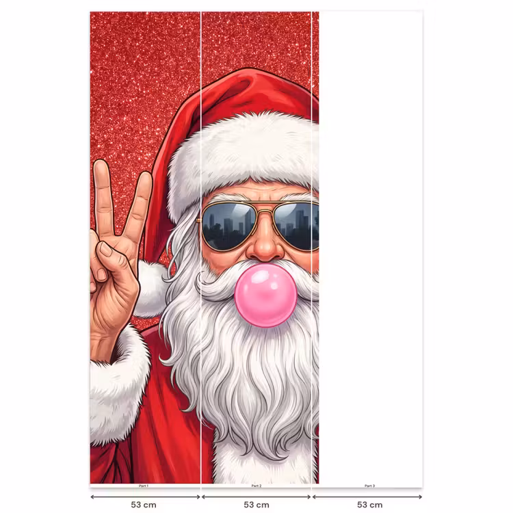 Behang - Kerstman - Zonnebril - Kerst — 6