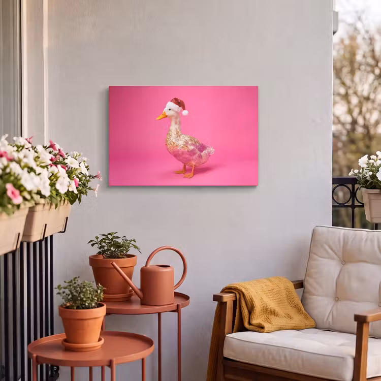 Buiten canvas - Vogel - Kerst - Roze — 3