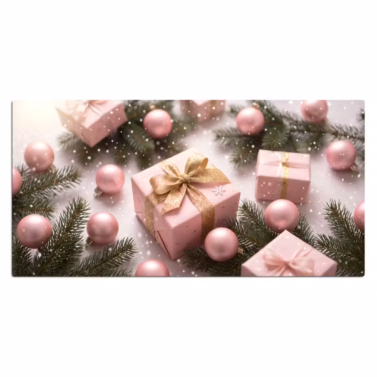 Bureau onderlegger - Cadeau - Kerst - Roze — 2