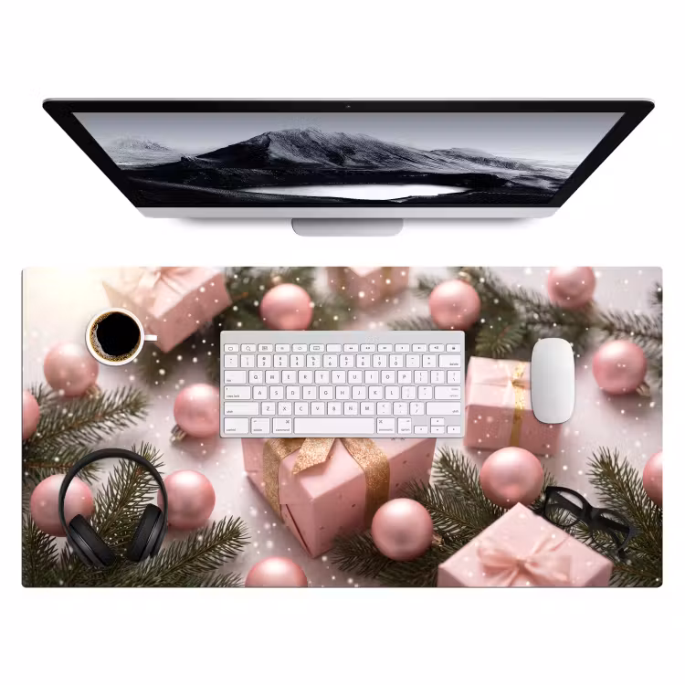 Bureau onderlegger - Cadeau - Kerst - Roze — 4