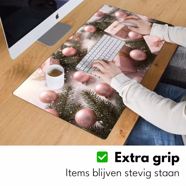 Bureau onderlegger - Cadeau - Kerst - Roze — 6
