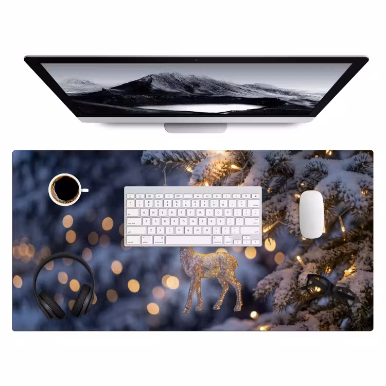 Bureau onderlegger - Rendier - Kerst - Sneeuw — 4