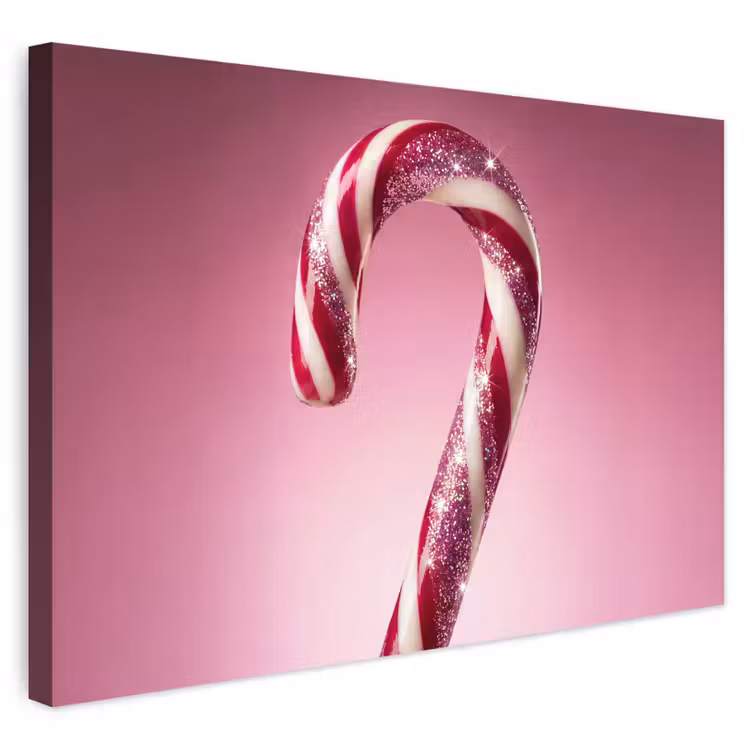 Buiten canvas - Zuurstok - Glinsterend - Roze — 1