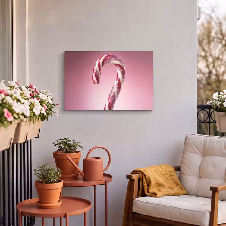 Buiten canvas - Zuurstok - Glinsterend - Roze — 3