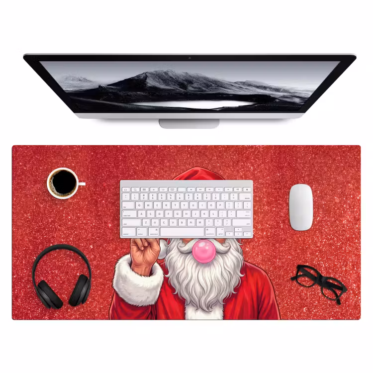 Bureau onderlegger - Kerstman - Zonnebril - Kerst — 4
