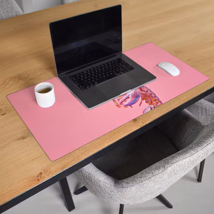 Bureau onderlegger - Kreeft - Kerst - Roze — 3