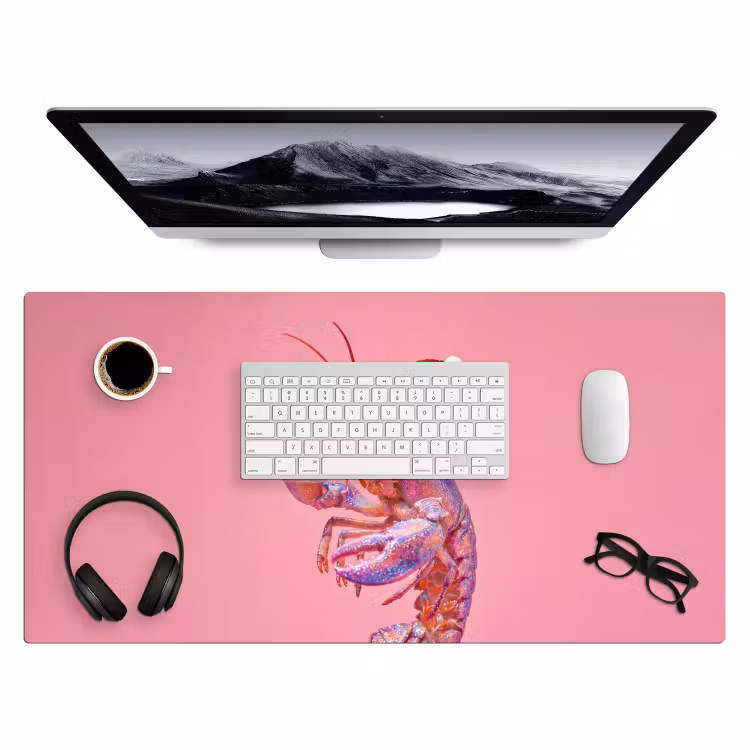 Bureau onderlegger - Kreeft - Kerst - Roze — 4