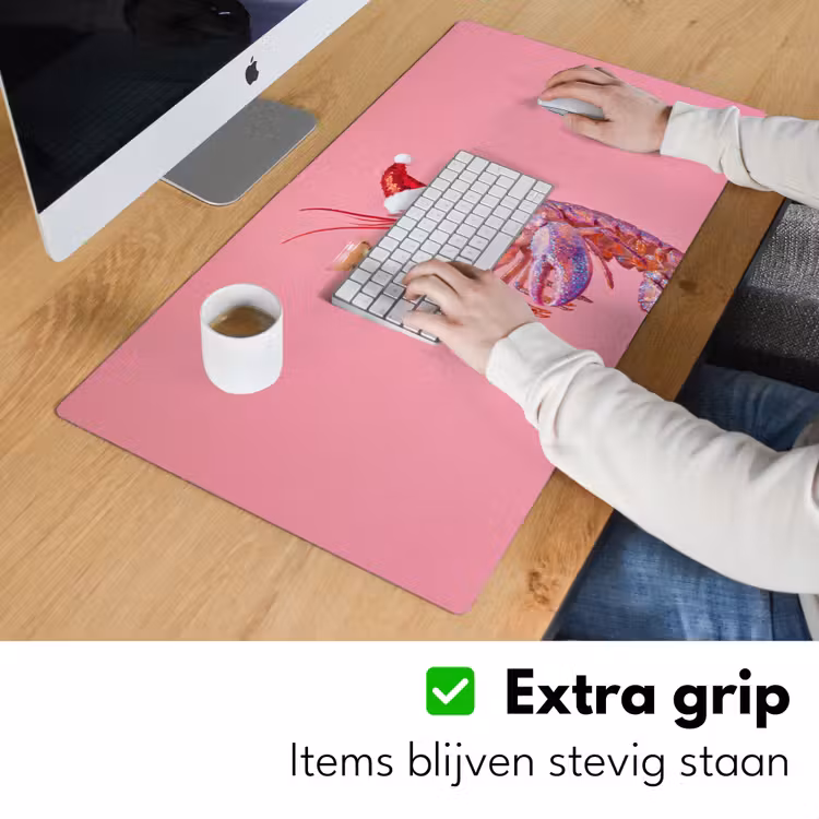 Bureau onderlegger - Kreeft - Kerst - Roze — 6