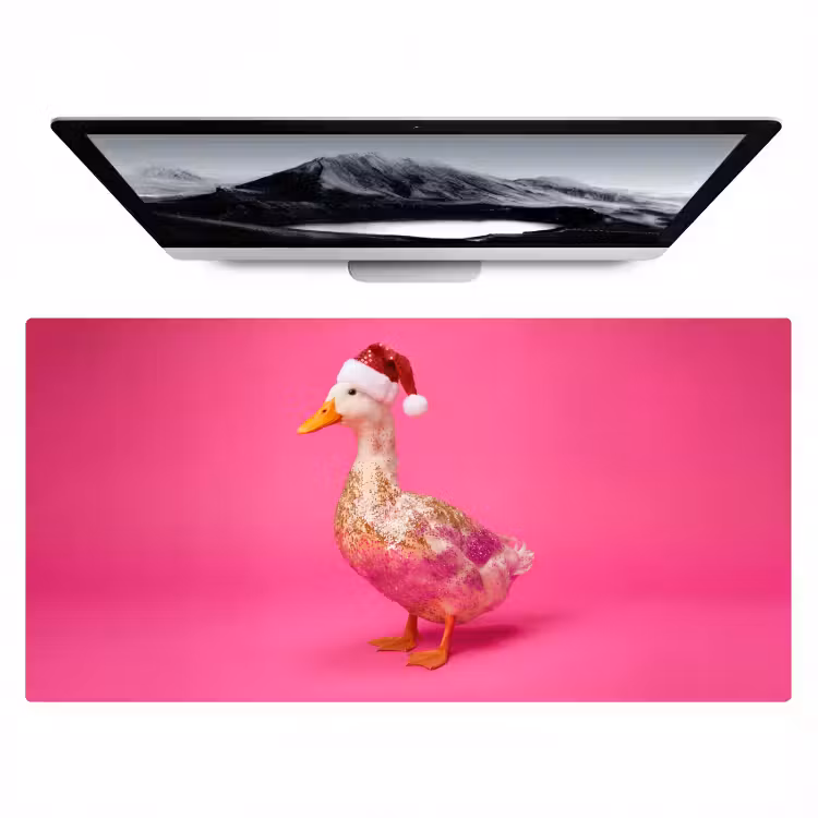 Bureau onderlegger - Vogel - Kerst - Roze — 1