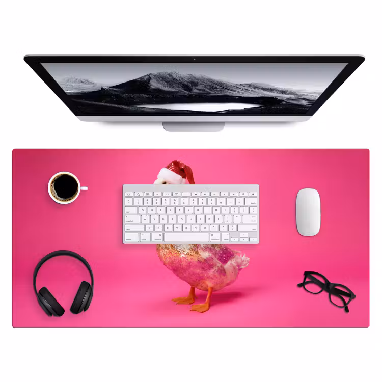 Bureau onderlegger - Vogel - Kerst - Roze — 4