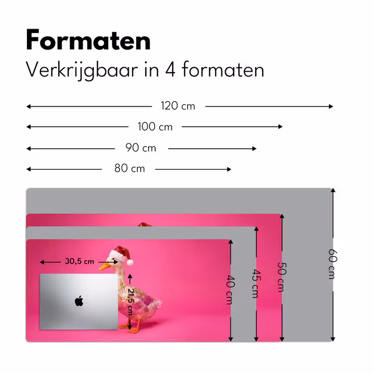 Bureau onderlegger - Vogel - Kerst - Roze — 8