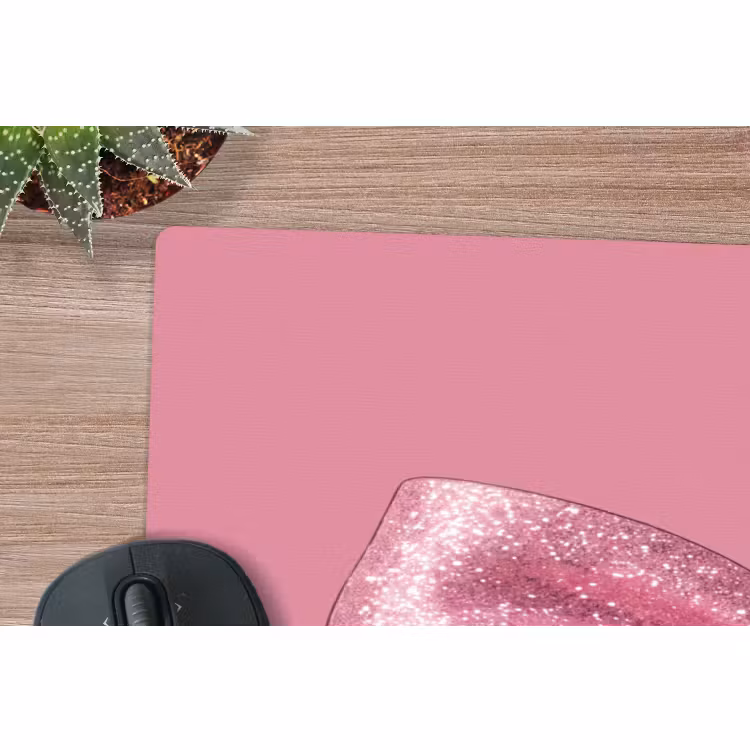 Muismat - Roze strik - Glitter — 5