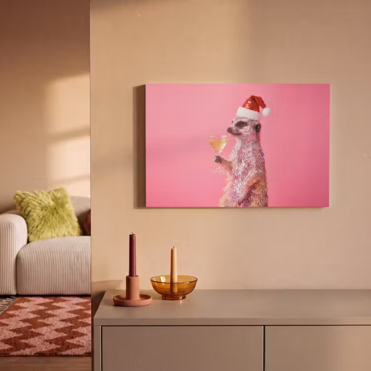 Canvas schilderij - Dieren - Glitter - Feest — 1