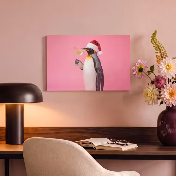 Canvas schilderij - Pinguïn - Kerst - Feest — 3