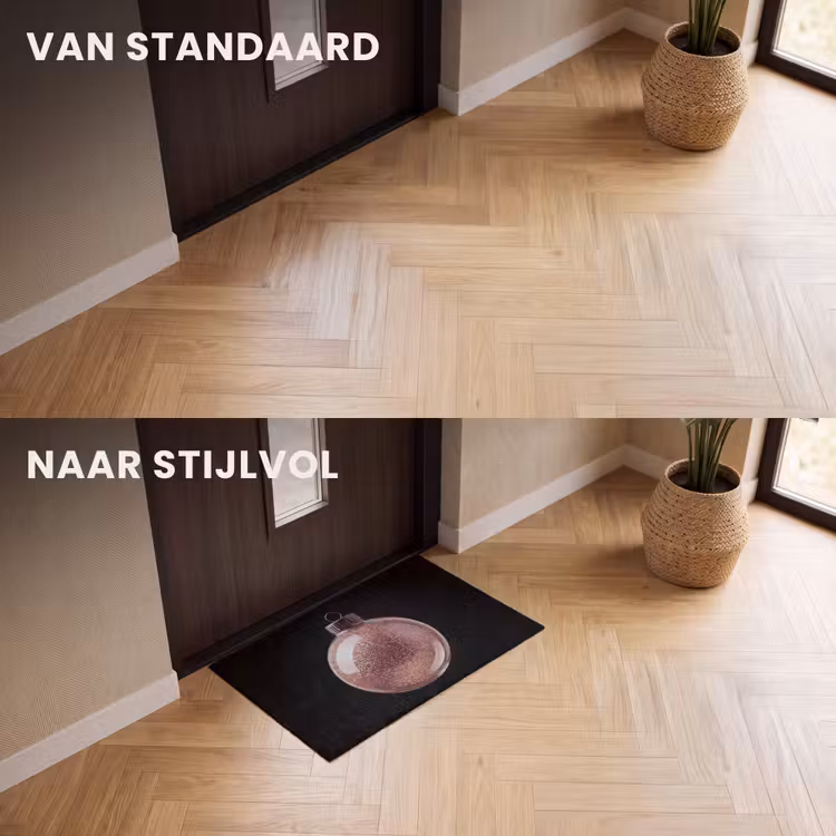 Deurmat - Kerstbal - Roségoud - Kerst — 3