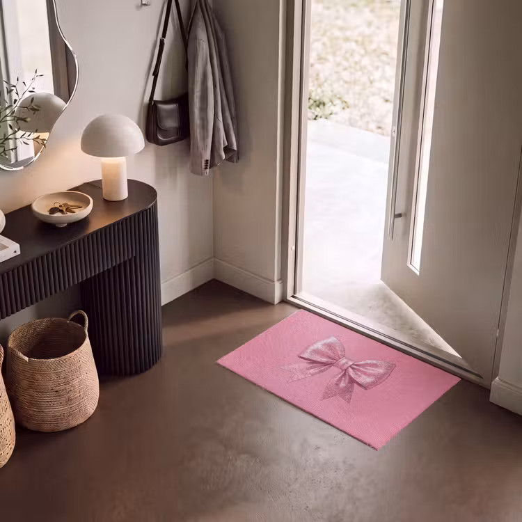 Deurmat - Roze strik - Glitter — 8