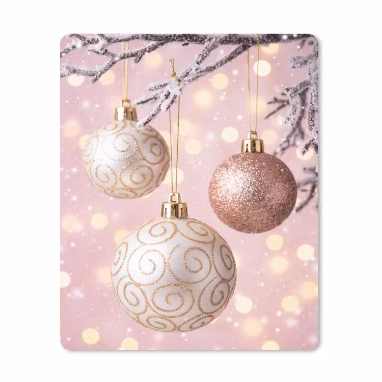 Muismat - Kerstbal - Roze - Winter — 1