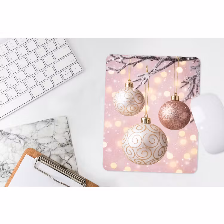 Muismat - Kerstbal - Roze - Winter — 4