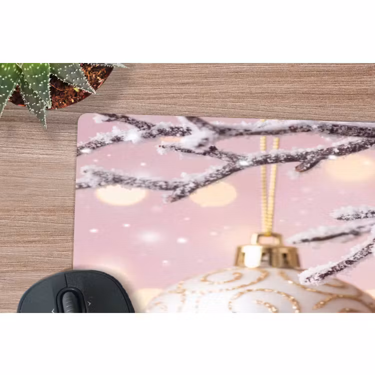 Muismat - Kerstbal - Roze - Winter — 5