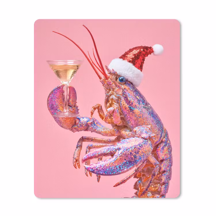Muismat - Kreeft - Kerst - Roze — 1