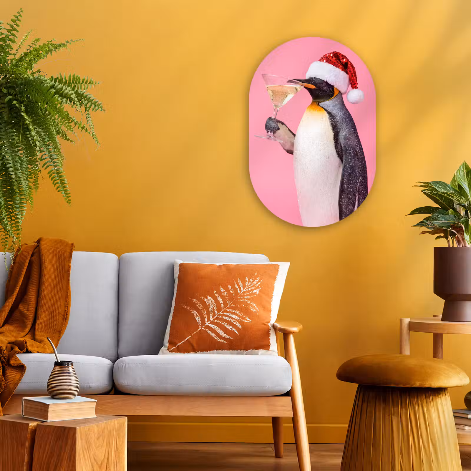 Muurovaal - Pinguïn - Kerst - Feest — 1