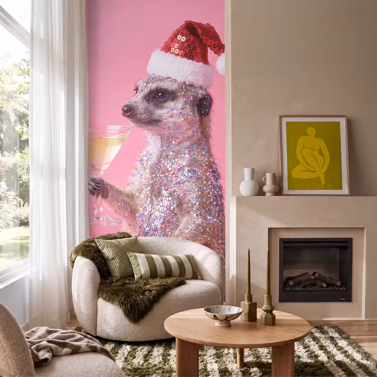 Behang - Dieren - Glitter - Feest — 1