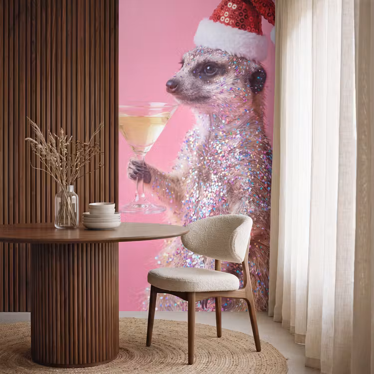 Behang - Dieren - Glitter - Feest — 4