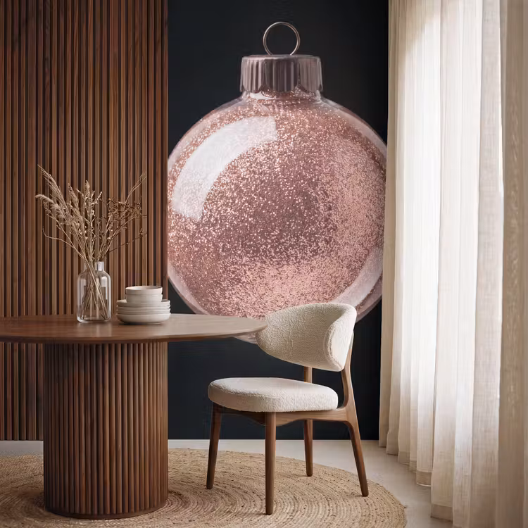 Behang - Kerstbal - Roségoud - Kerst — 4