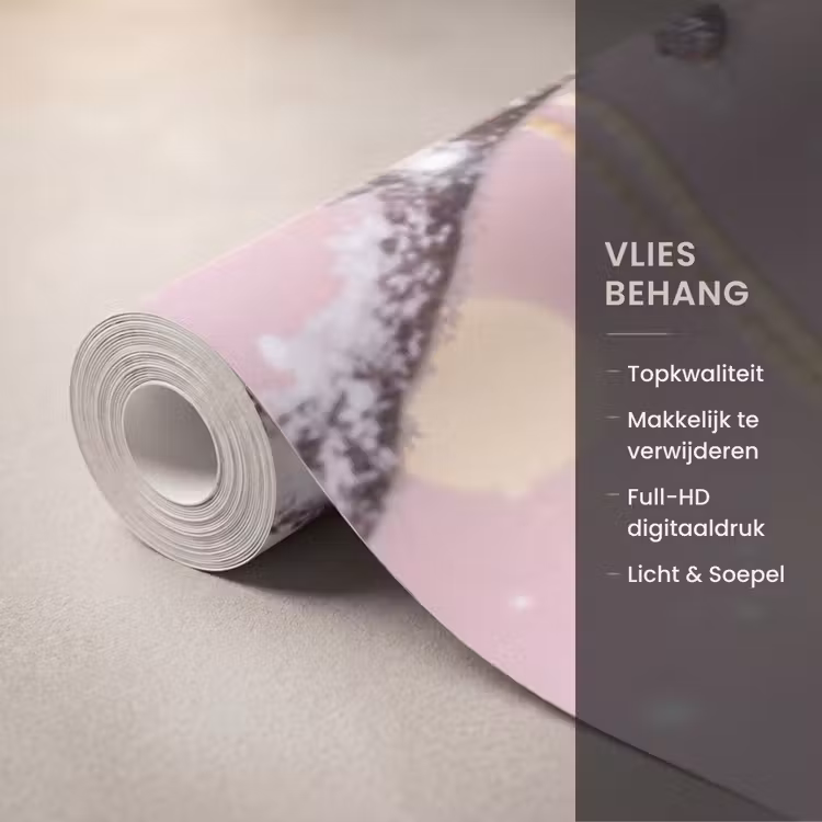 Behang - Kerstbal - Roze - Winter — 3