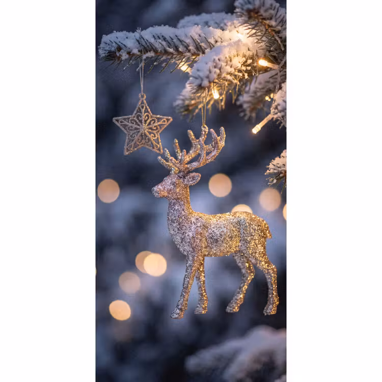 Behang - Rendier - Kerst - Sneeuw — 2