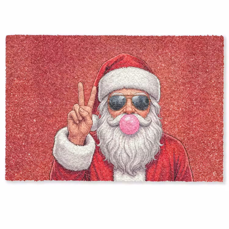 Deurmat - Kerstman - Zonnebril - Kerst — 1