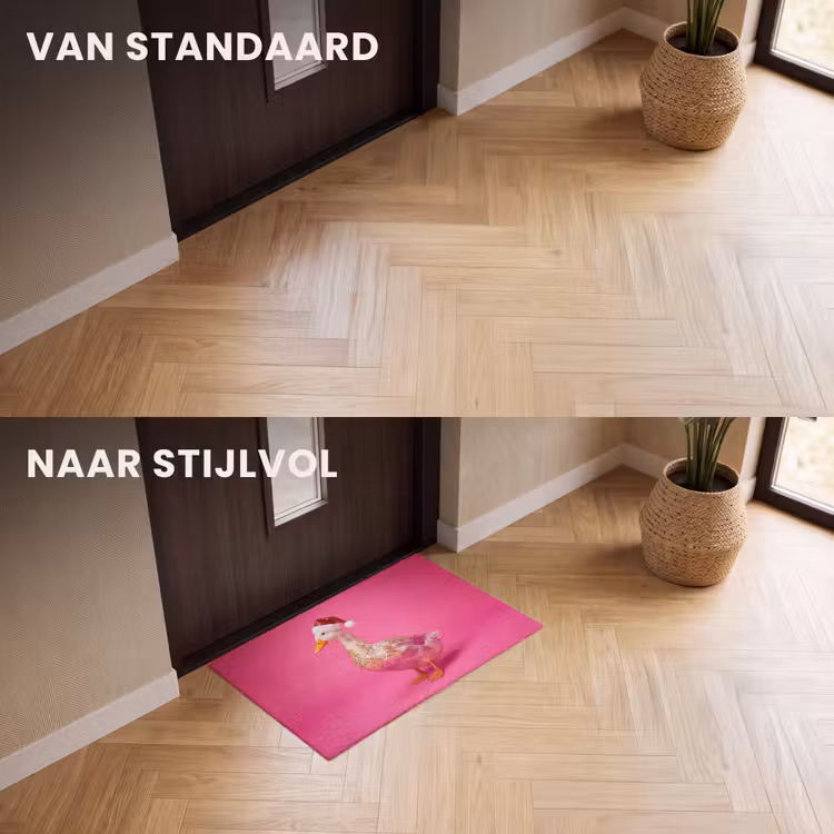Deurmat - Vogel - Kerst - Roze — 3