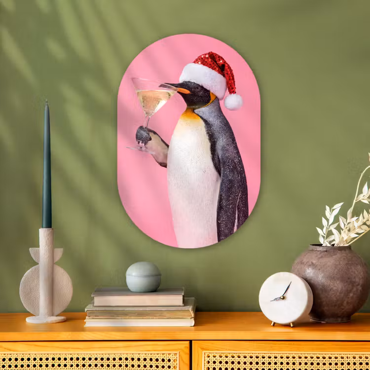 Muurovaal - Pinguïn - Kerst - Feest — 2