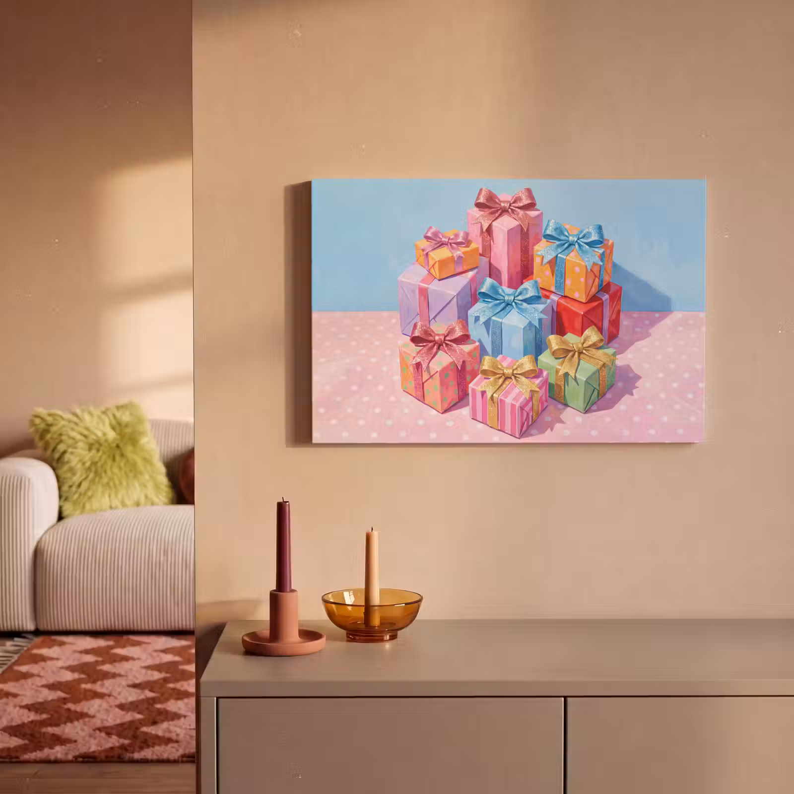 Canvas schilderij - Geschenken - Feest - Kleurrijk — 1