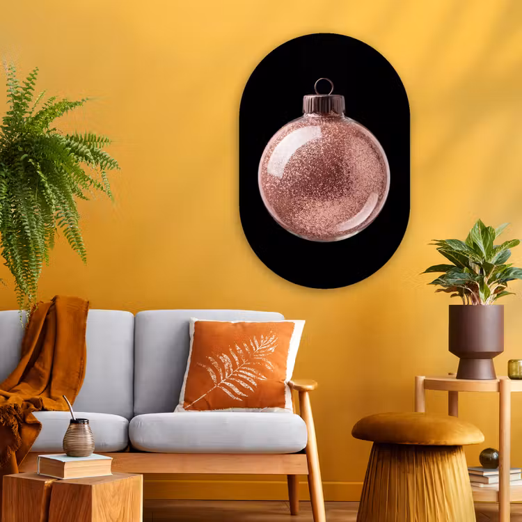 Muurovaal glas - Kerstbal - Roségoud - Kerst — 3