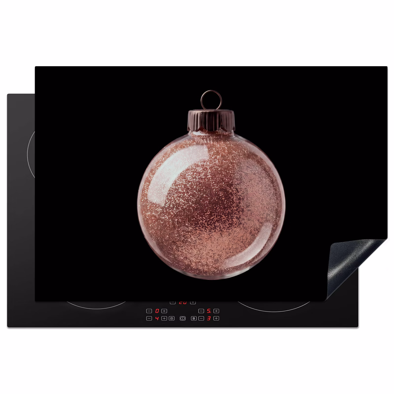 Inductiebeschermer - Kerstbal - Roségoud - Kerst — 1