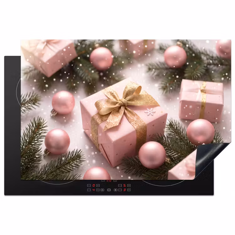 Inductiebeschermer - Cadeau - Kerst - Roze β 1