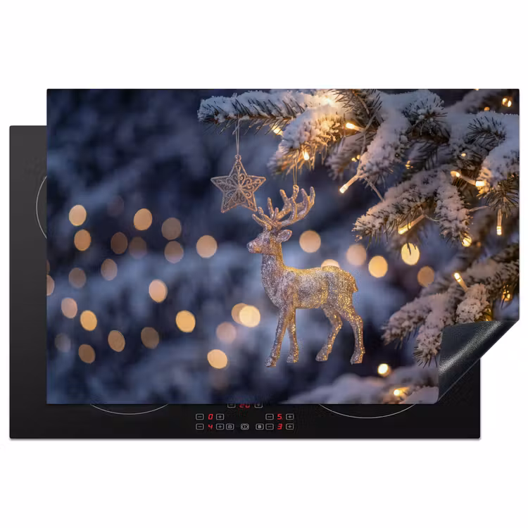 Inductiebeschermer - Rendier - Kerst - Sneeuw — 1