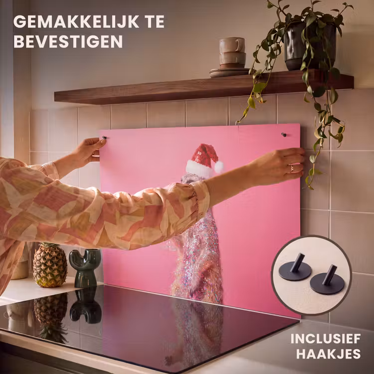 Inductiebeschermer & spatscherm (2in1) - Dieren - Glitter - Feest — 7