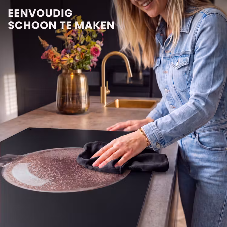Inductiebeschermer & spatscherm (2in1) - Kerstbal - Roségoud - Kerst — 5