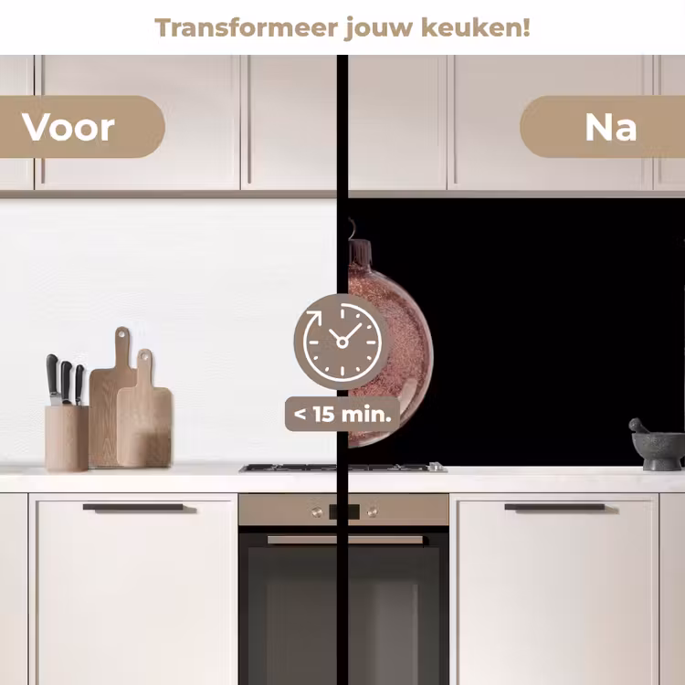 Keuken achterwand - Kerstbal - Roségoud - Kerst — 3