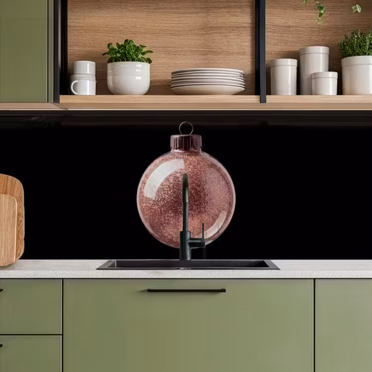 Keuken achterwand - Kerstbal - Roségoud - Kerst — 8