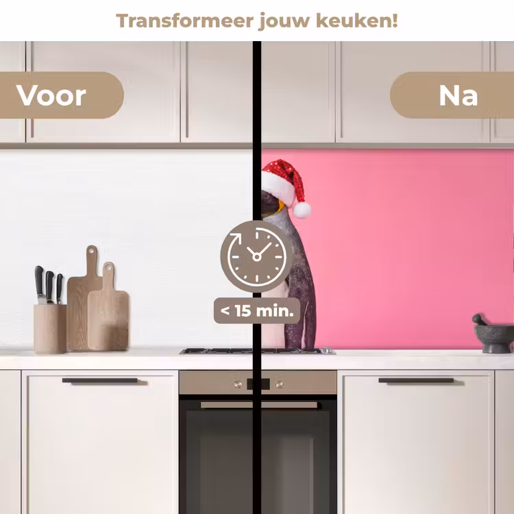 Keuken achterwand - Pinguïn - Kerst - Feest — 3