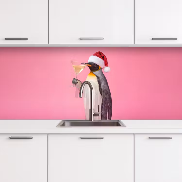 Keuken achterwand - Pinguïn - Kerst - Feest — 4