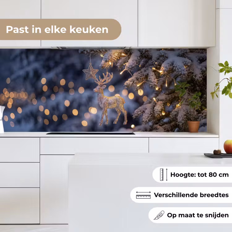 Keuken achterwand - Rendier - Kerst - Sneeuw — 7