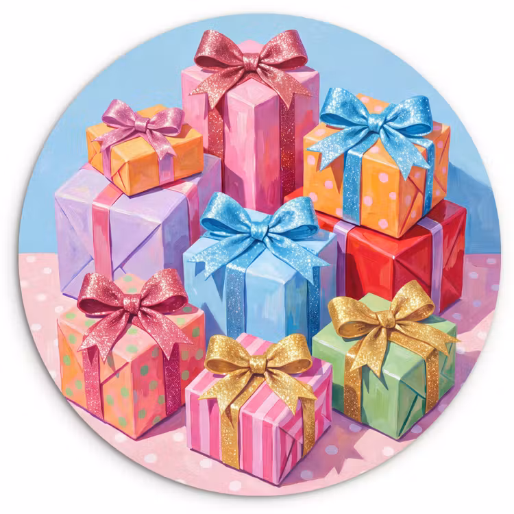 Muurcirkel glas - Geschenken - Feest - Kleurrijk — 1
