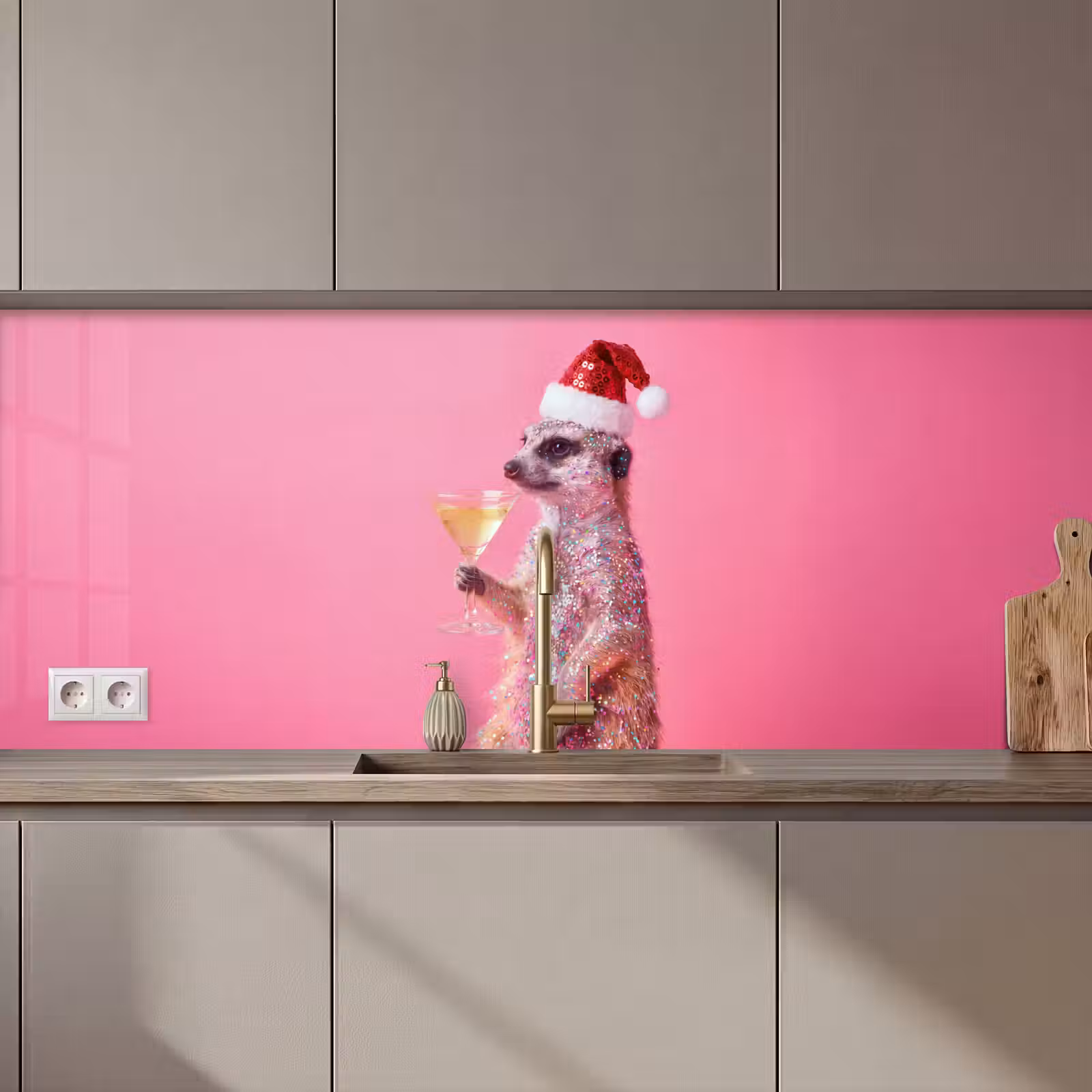 Keuken achterwand - Dieren - Glitter - Feest — 1