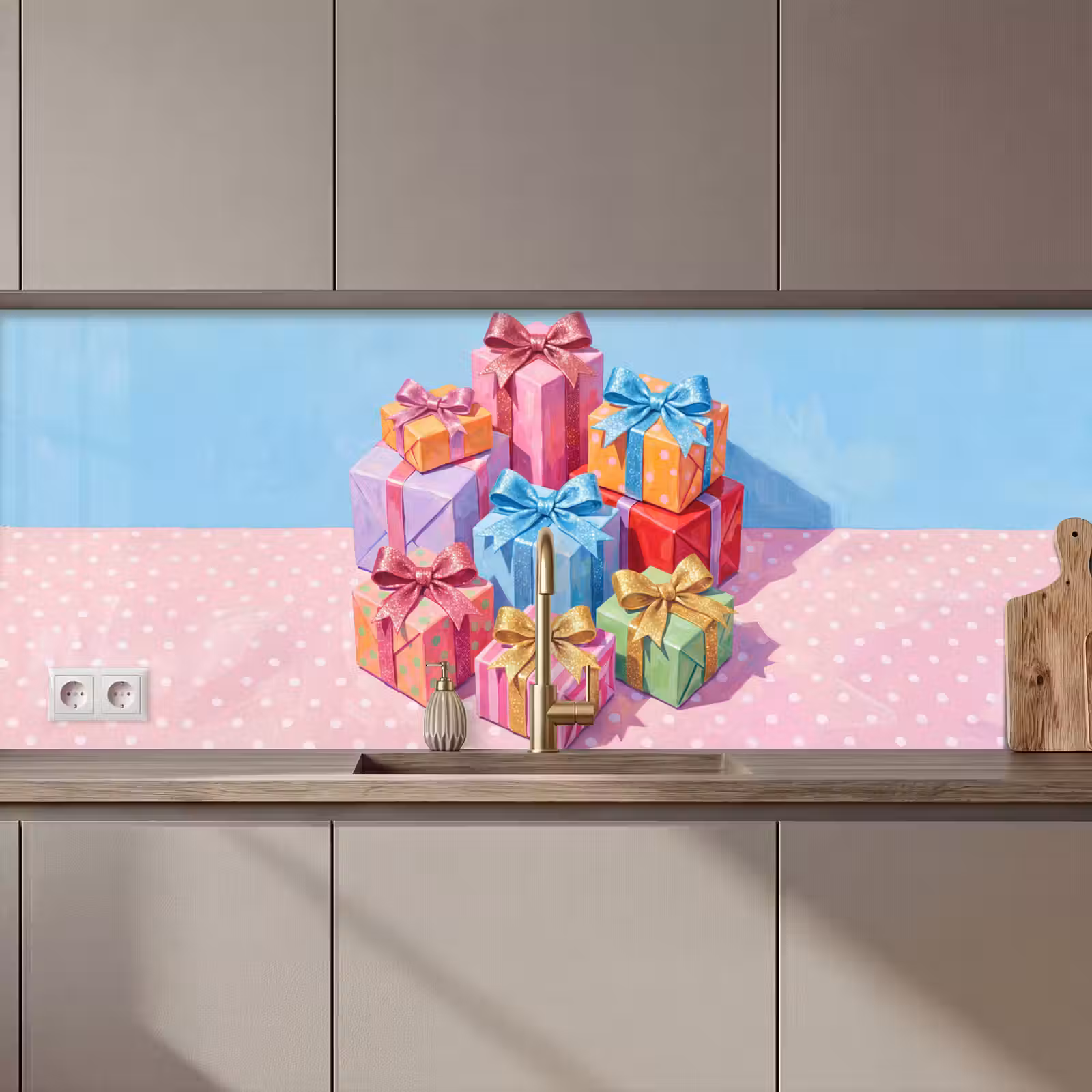 Keuken achterwand - Geschenken - Feest - Kleurrijk — 1